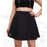 Women’s Plus Size Black Cargo Skirt – Short Flared Utility Style
